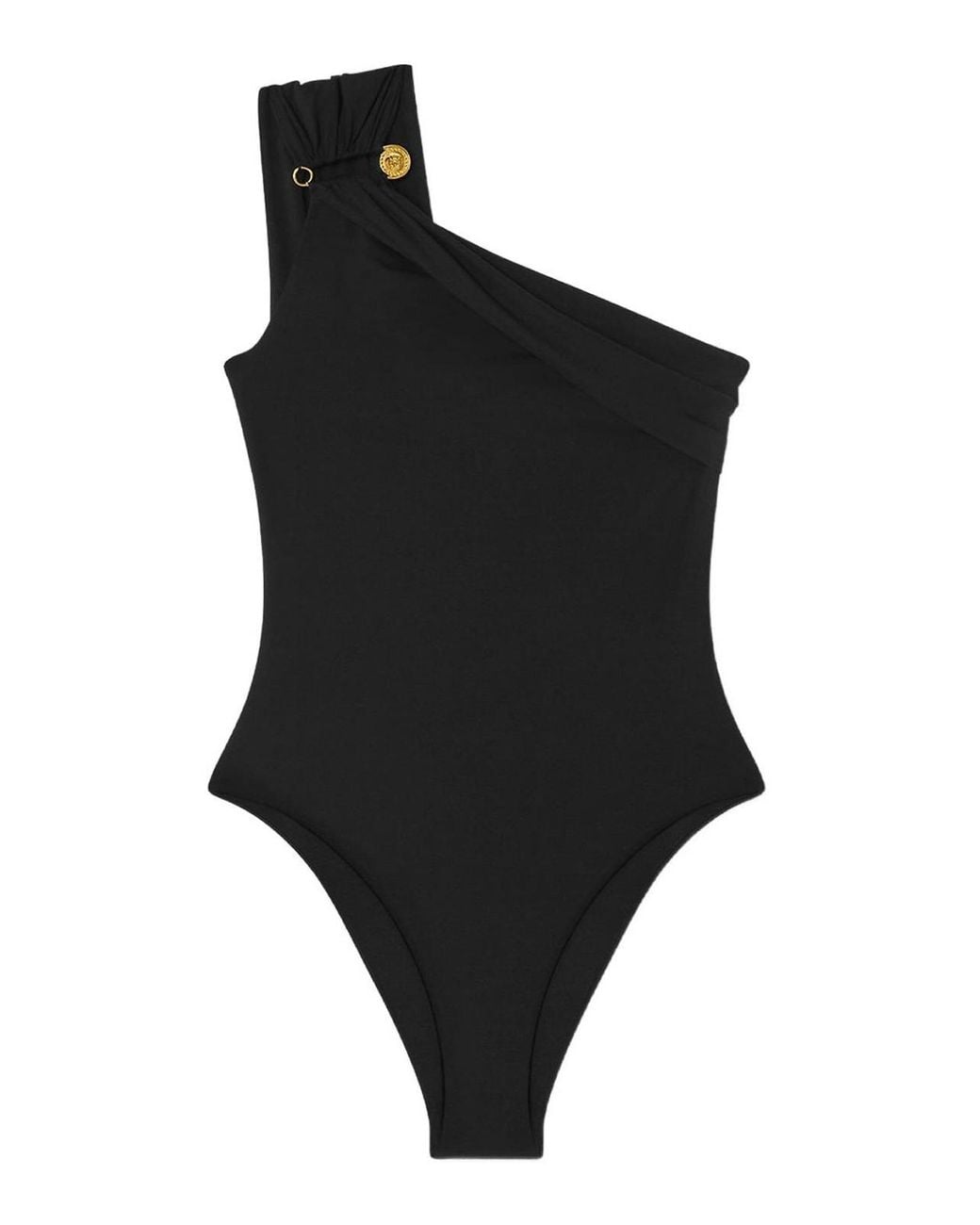 Versace Black Safety Pin Swimsuit