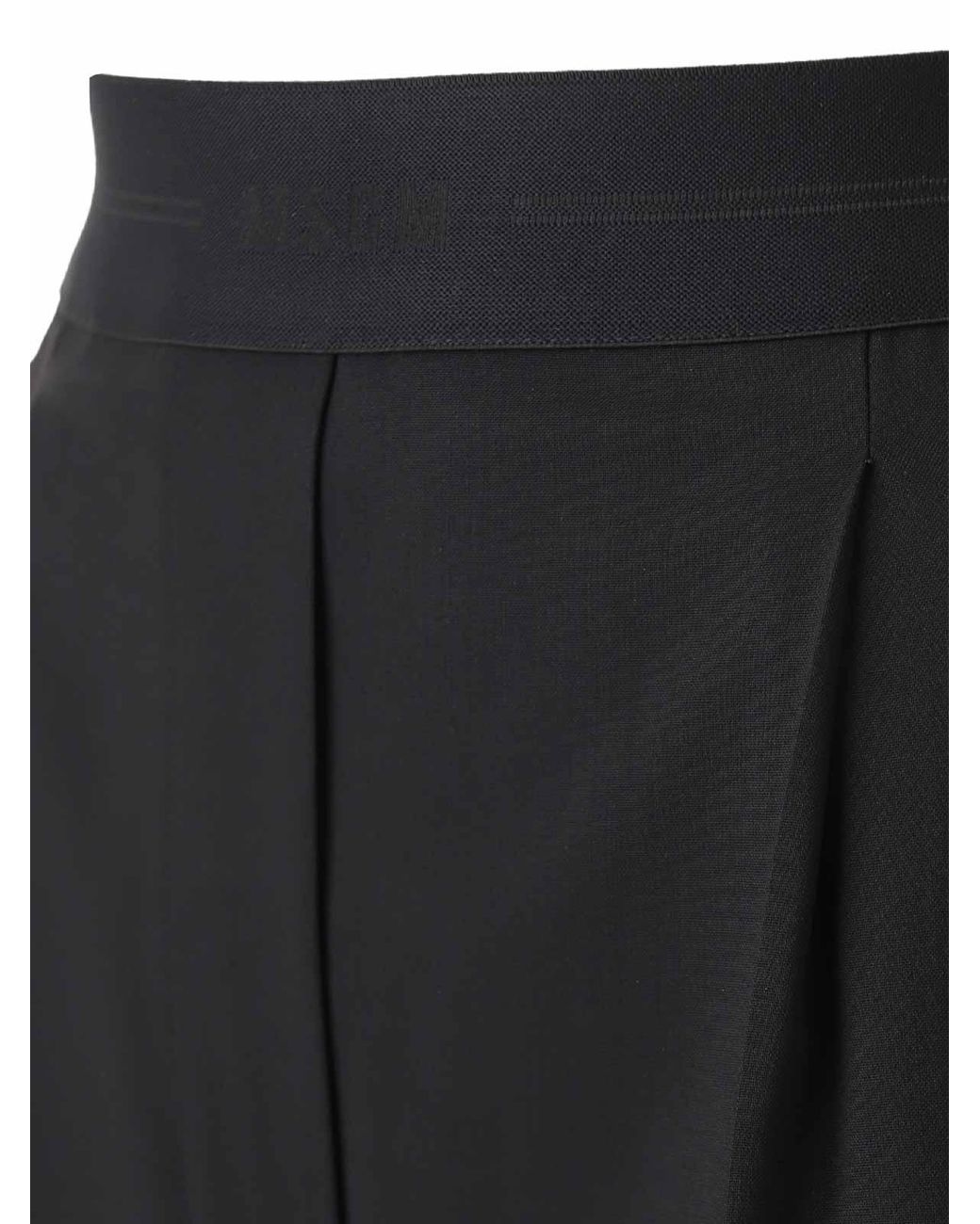 MSGM Black Pull On Trousers