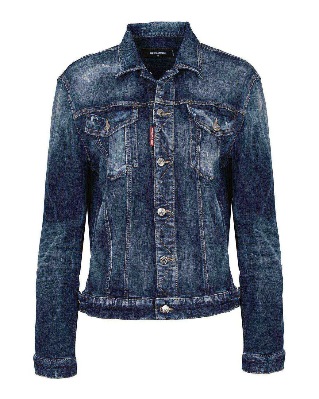 DSquared² Blue Jacket Made Of Denim