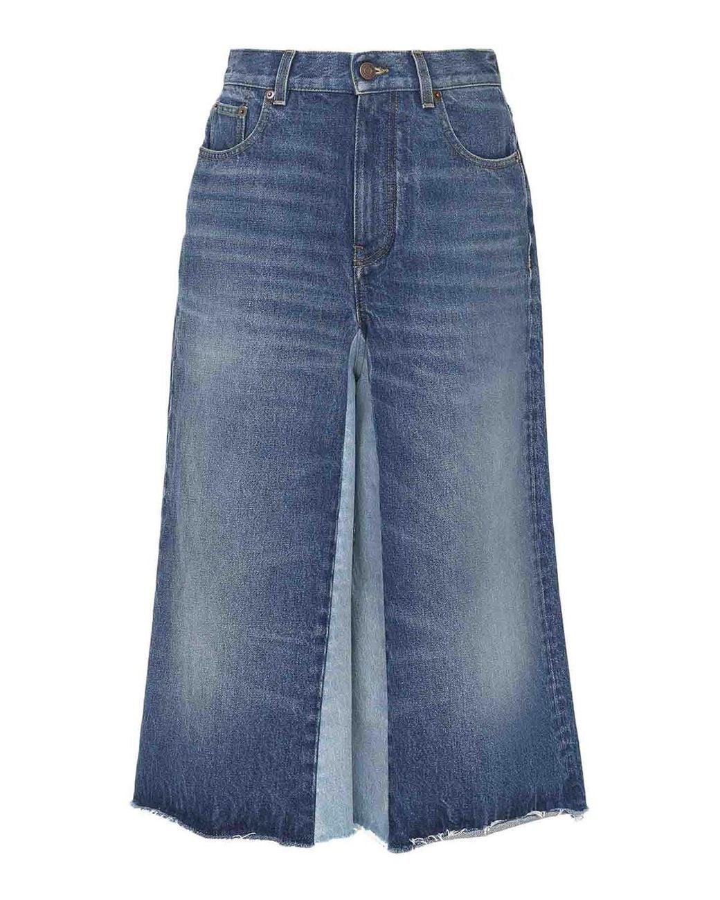 Chloé Blue Shorts Bermuda In Denim Patchwork