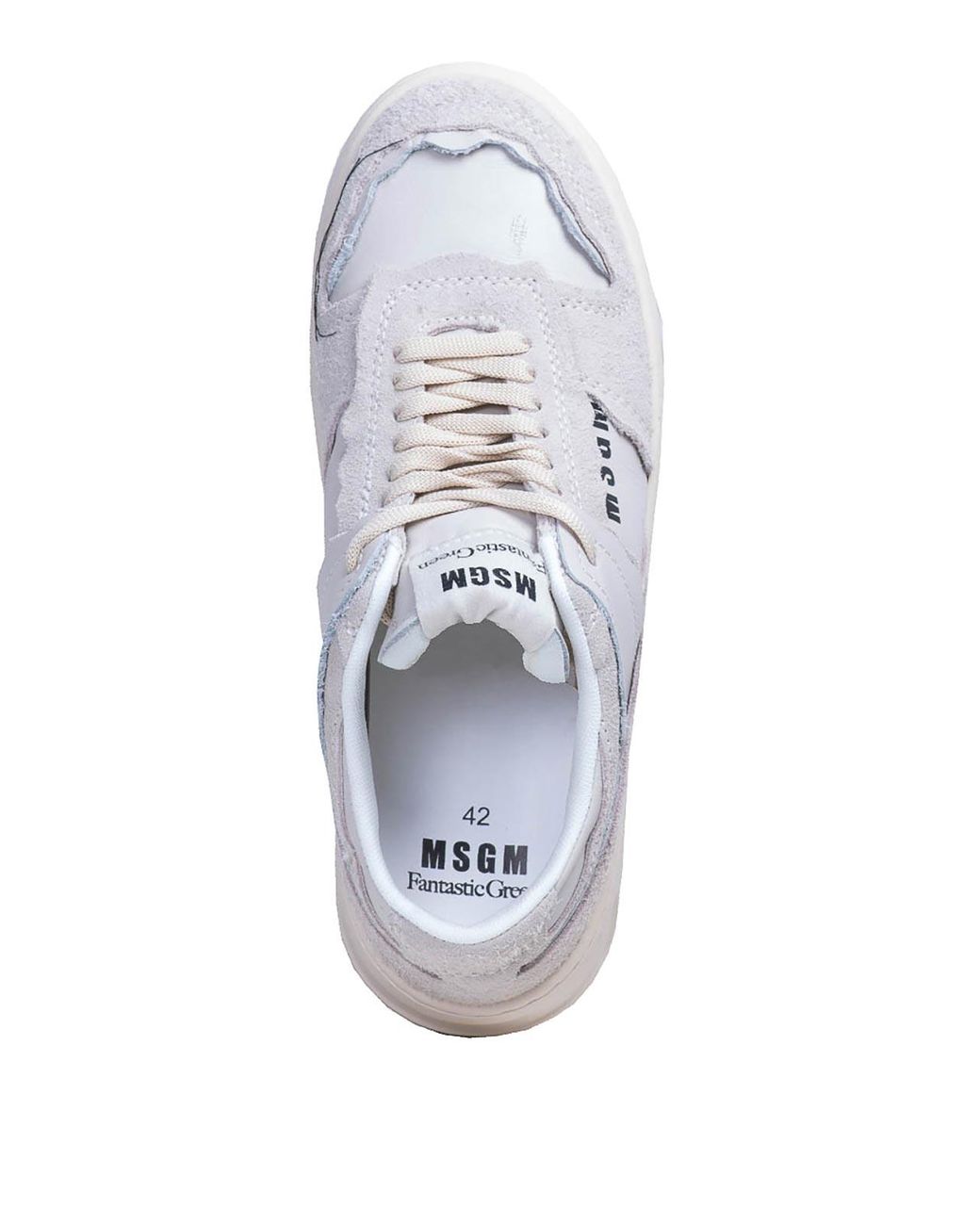 MSGM White Fantastic Trainer for men