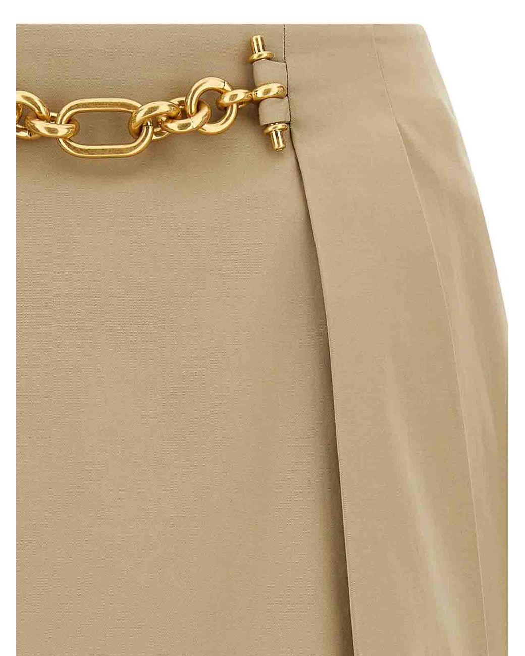 Balmain Natural Chain Skirt