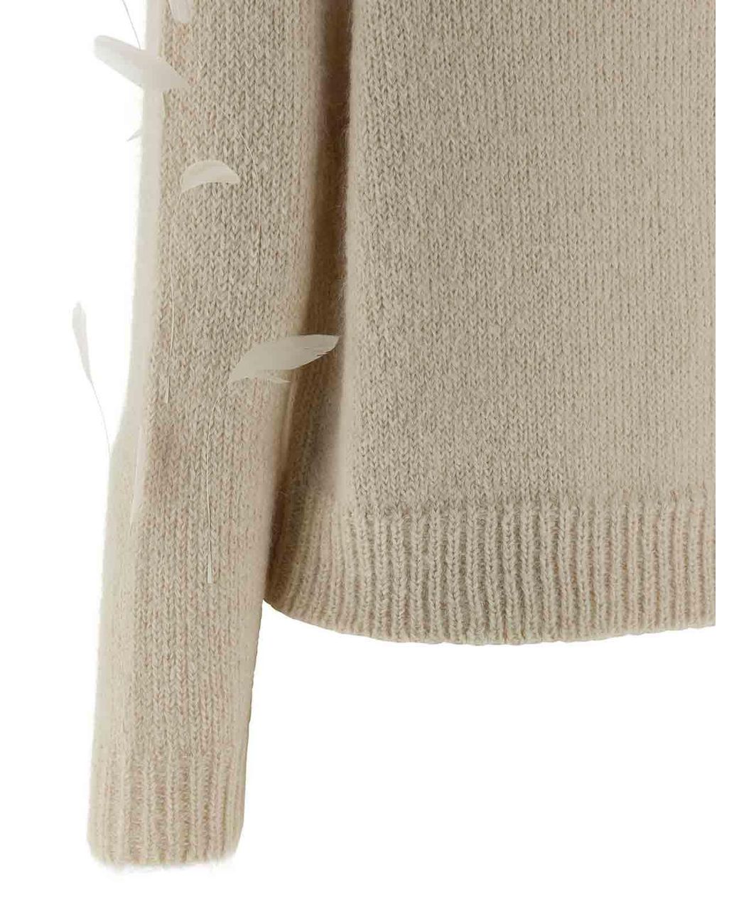 Jil Sander Natural Feather Sweater