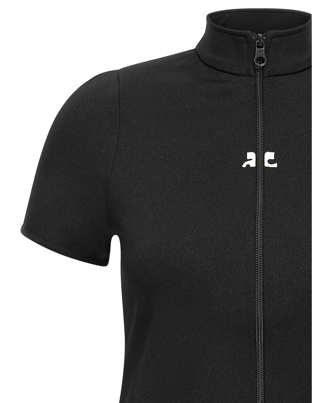 Courreges Black Polyester Top