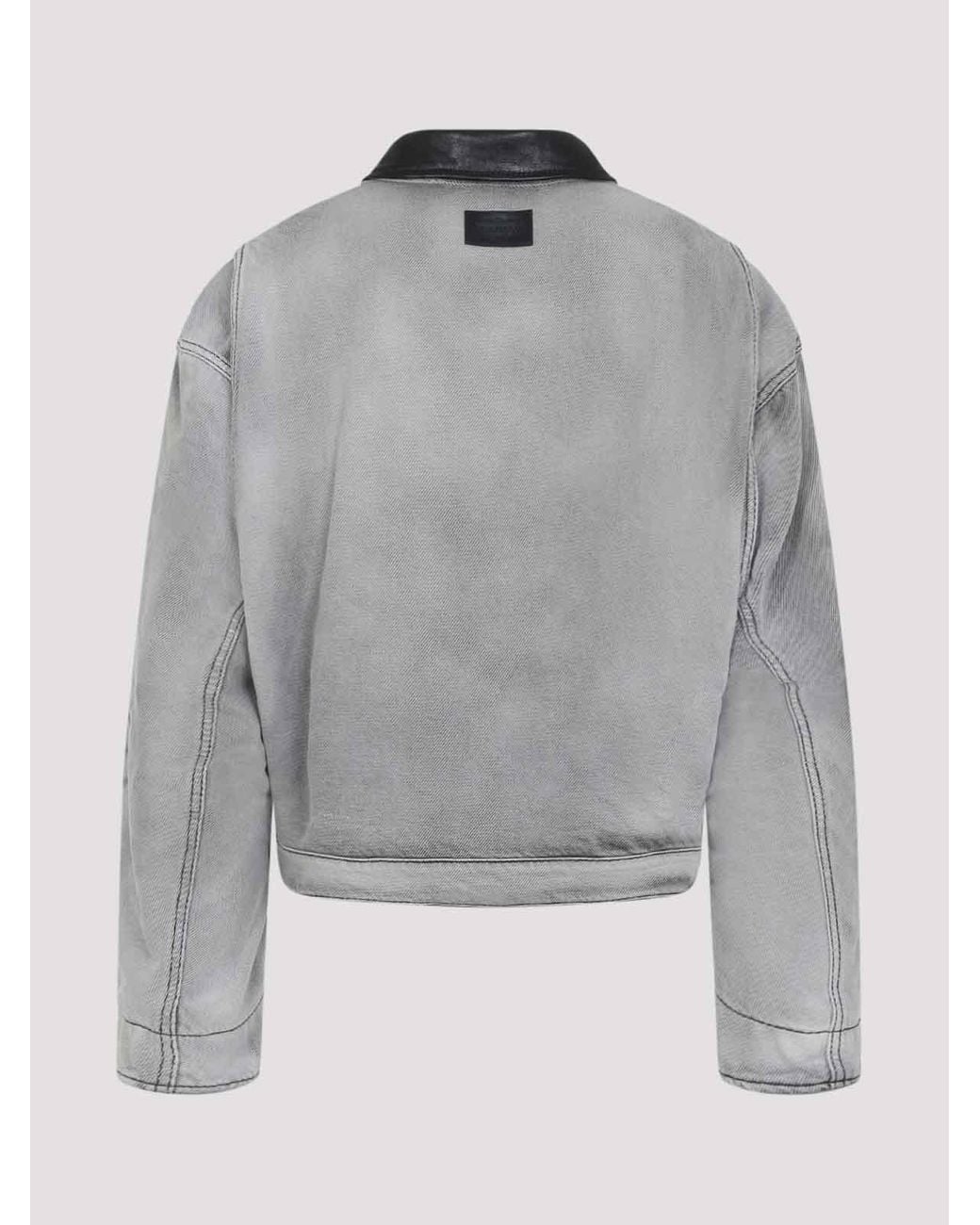 Acne Gray Cotton Jacket for men