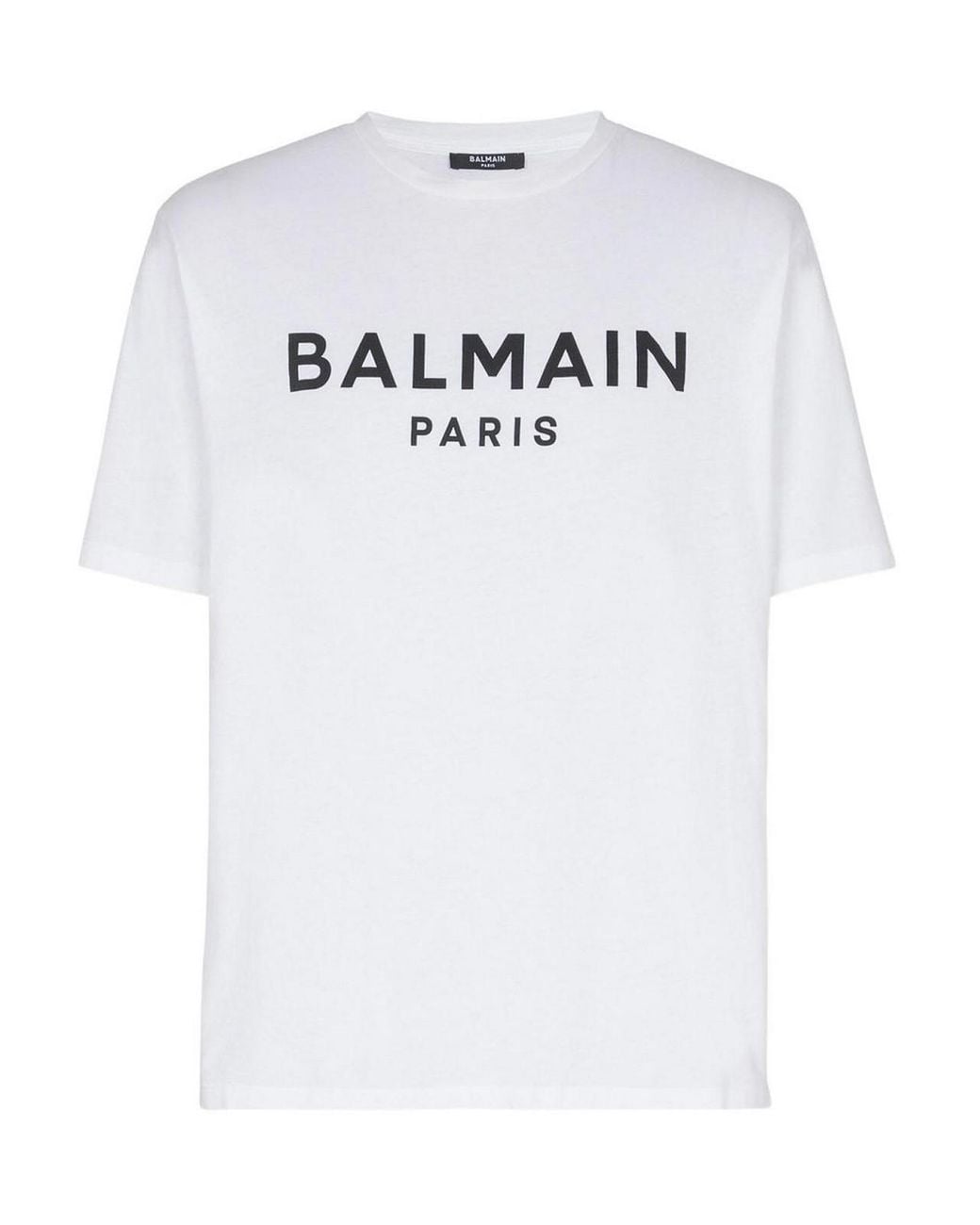 Balmain White Loose Ss T-Shirt for men