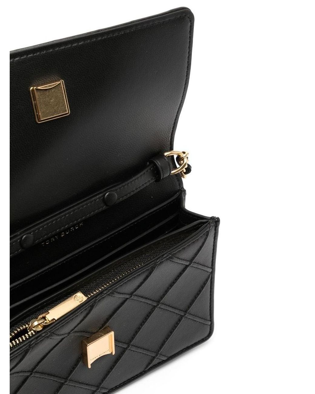 Tory Burch Black Fleming Soft Chain Wallet