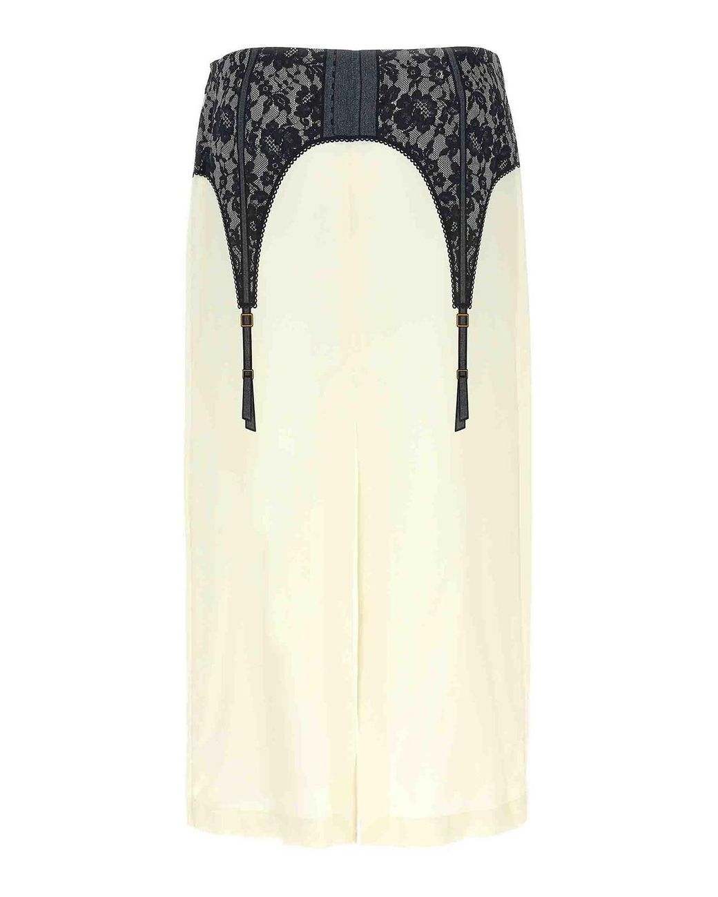 Moschino White Trompe Loeil Skirt
