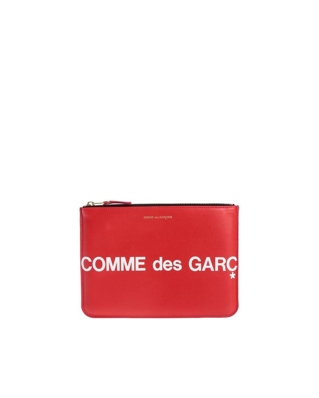 Comme des Garçons Red Huge Logo Clutch for men