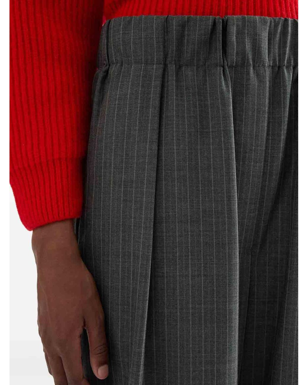 Jil Sander Gray Wool Trousers