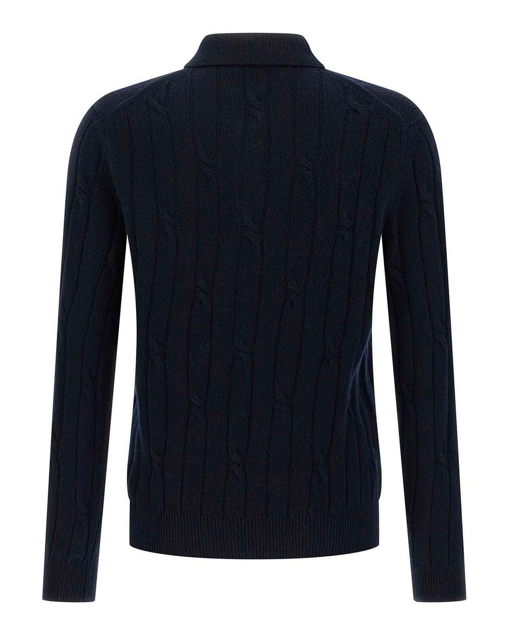 Zanone Blue Cashmere Polo Shirt for men