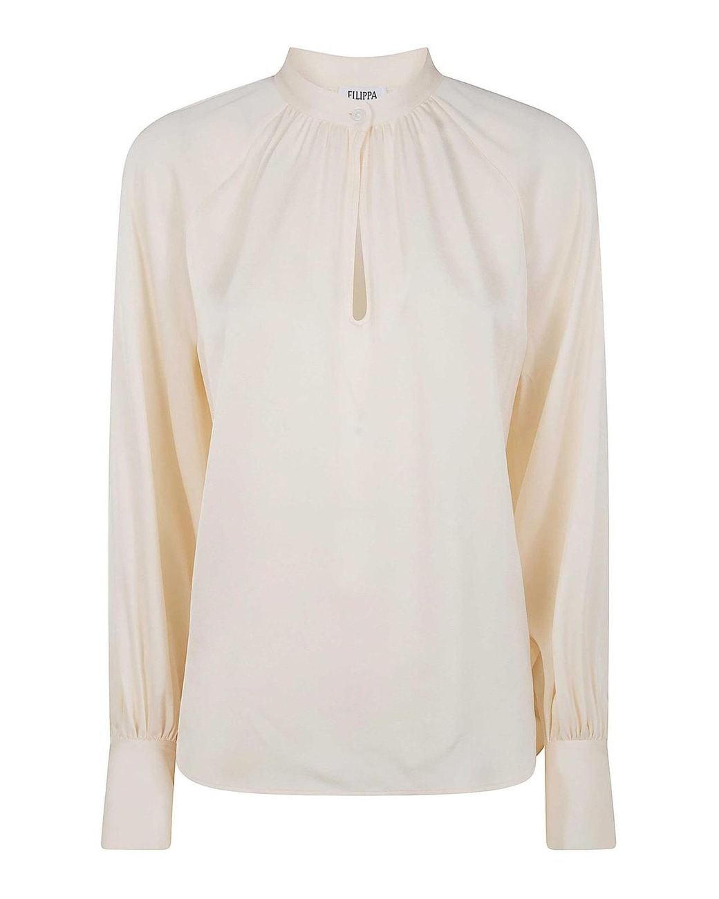 Filippa K White Stand Collar Blouse