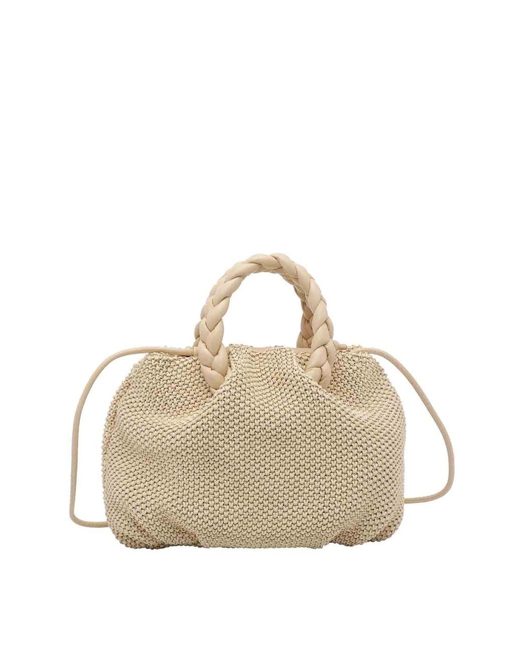 Hereu Natural Raffia Bombom Handbag