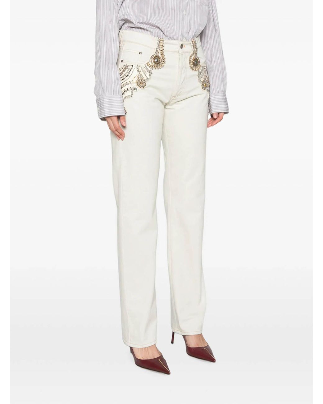 Vaqueros Rectos Versace de color White