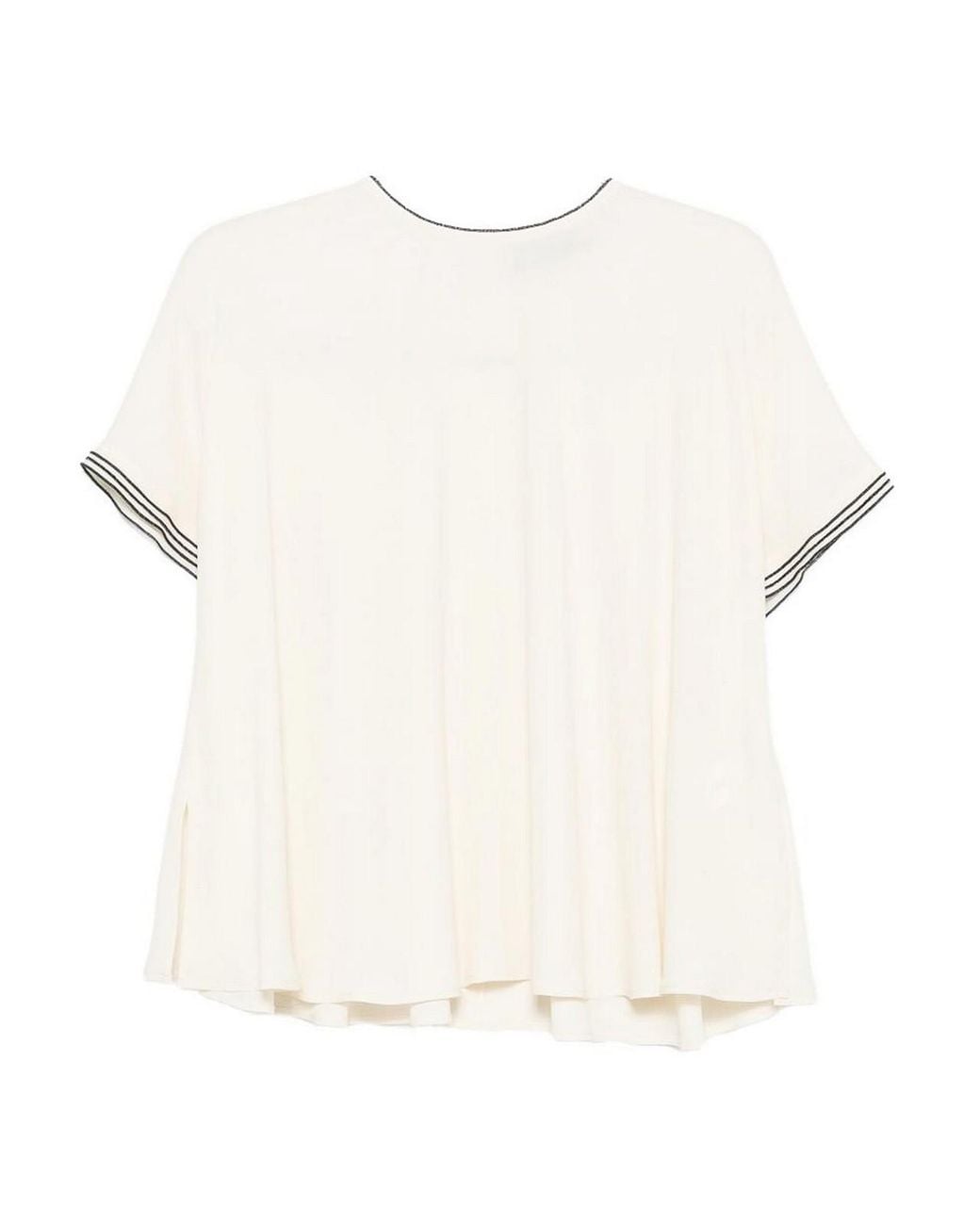 Fabiana Filippi White Silk Blend Top