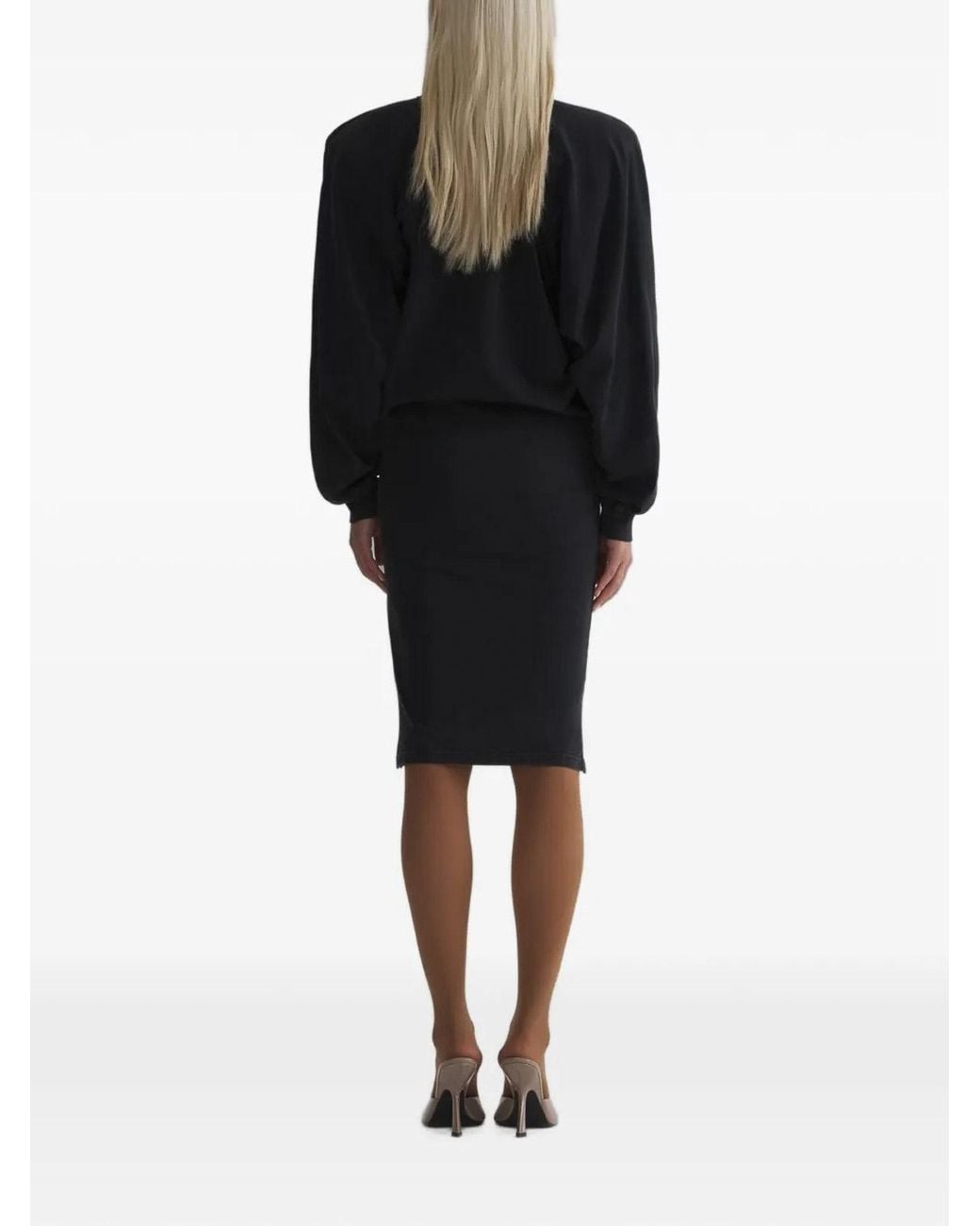 Mugler Blue Bat Sleeves T-Shirt Dress