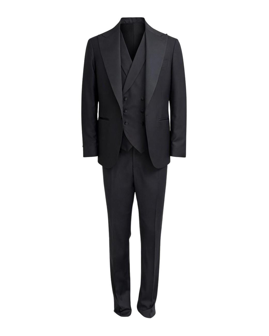 Franzese Collection Black Beckham Model Tuxedo Suit for men
