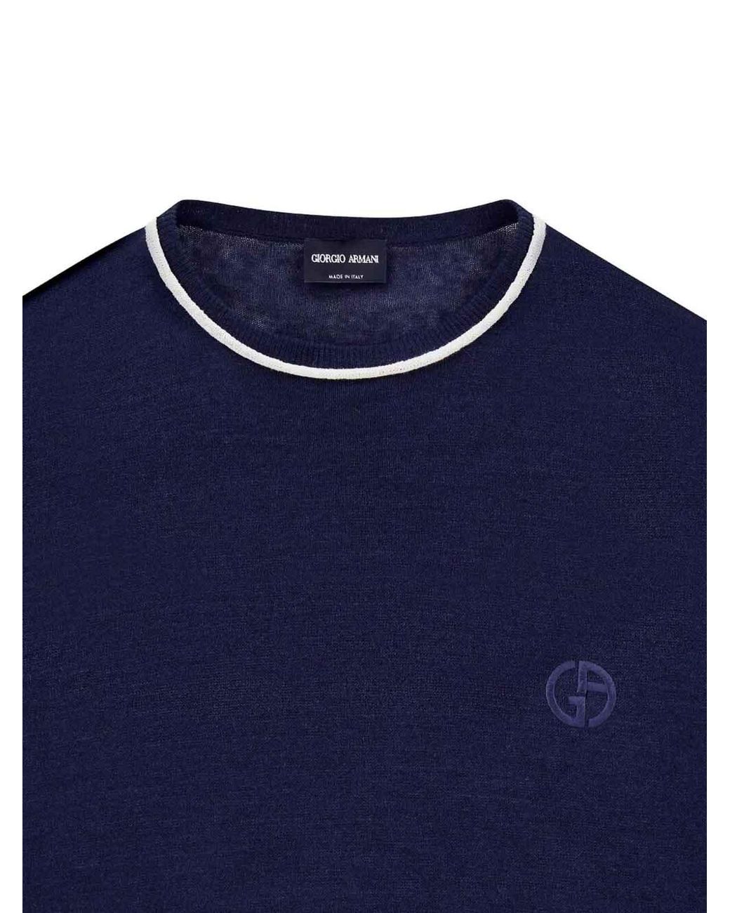 Giorgio Armani Blue Sweater for men