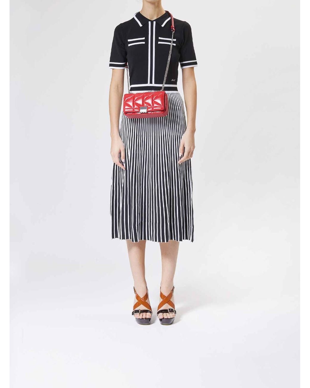 Karl Lagerfeld Red K/Kuilt Sp Wrinkle Crossbody