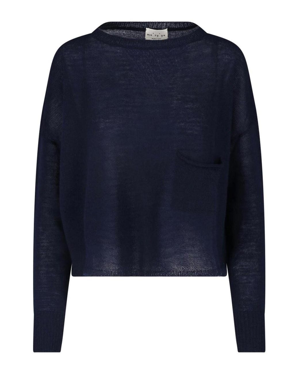 Ma'ry'ya Blue Virgin Wool Sweater