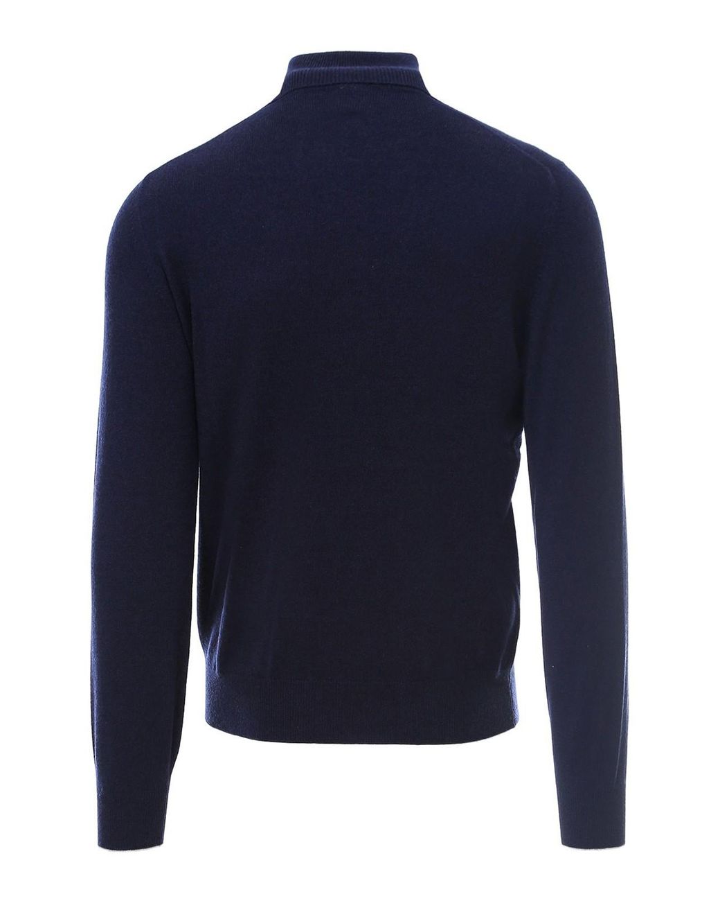 Brunello Cucinelli Blue Cashmere Turtleneck for men