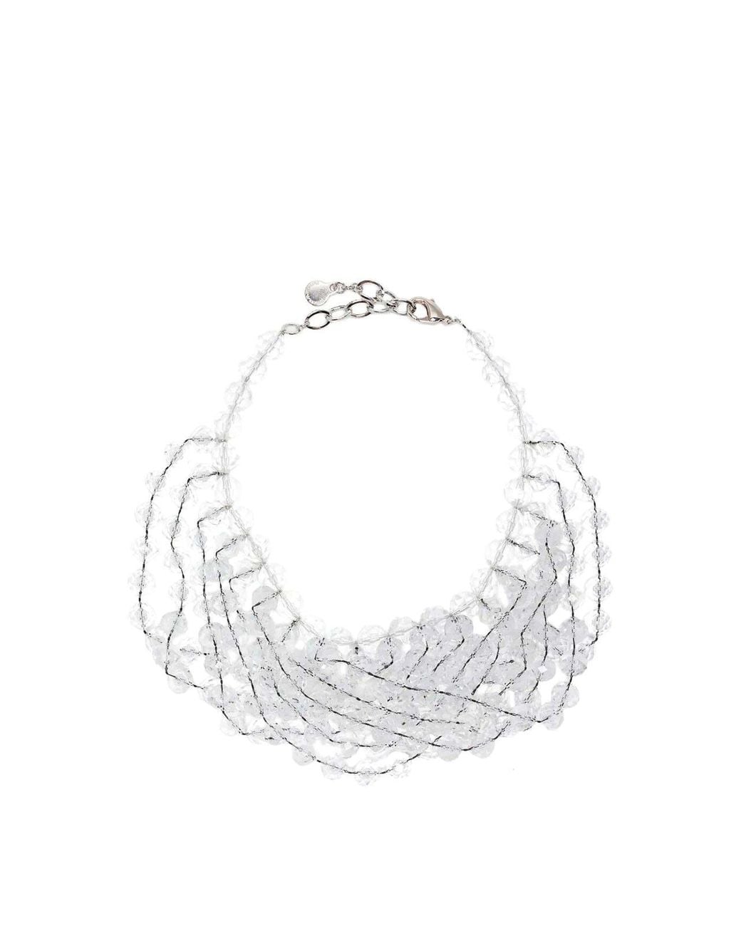 Emporio Armani White Trasparent Twist Necklace