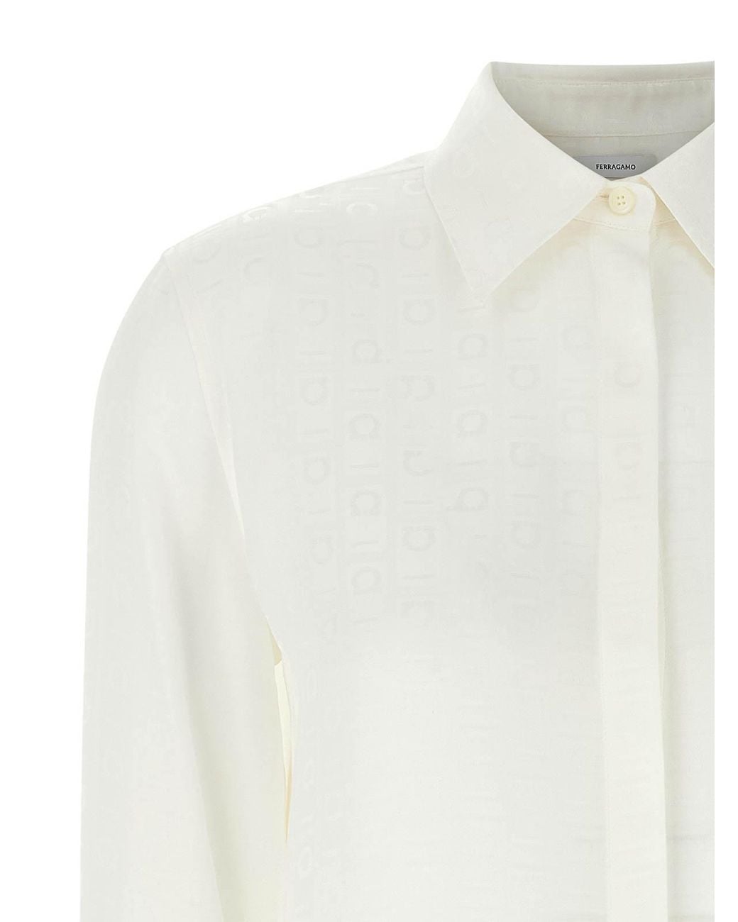 Ferragamo White Monogram Shirt