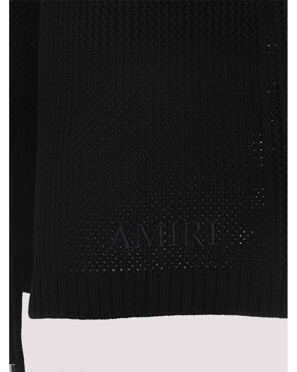 Amiri Black Crochet Mesh Short for men