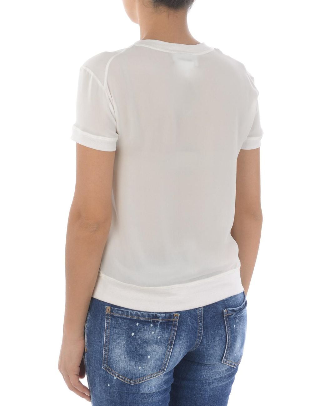 DSquared² White Logo Print T-Shirt