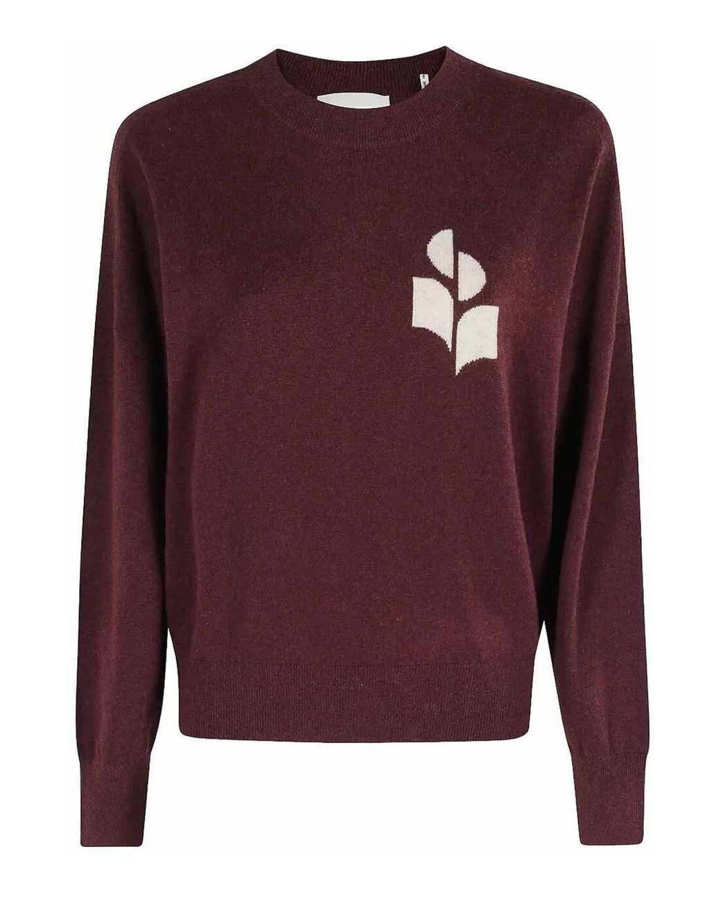 Isabel Marant Purple Marisans Mixed Cotton Logo Sweater
