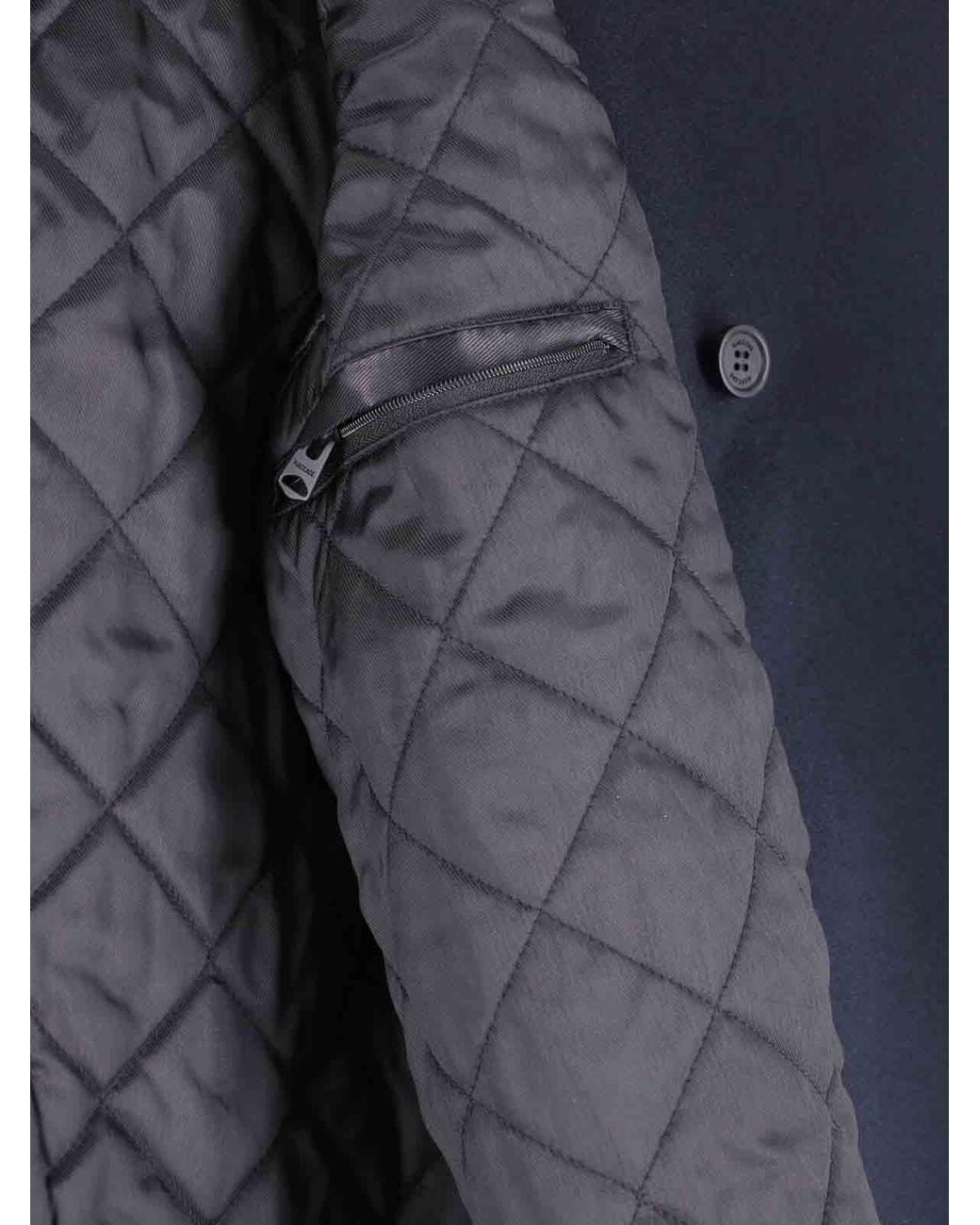 Mackage Blue Double-Breasted Coat for men