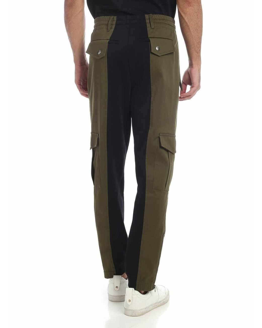 Moschino Black Double Question Mark Cargo Pants for men