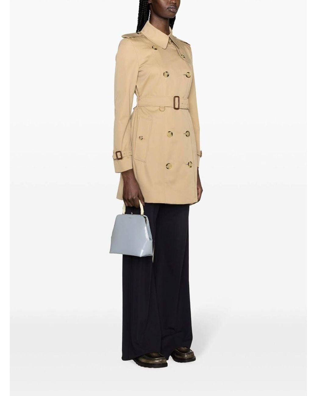 Burberry Natural Double-Breasted Trench Coat