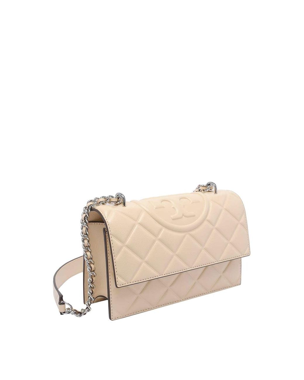 Tory Burch Natural Vanilla Small Fleming Shoulder Bag