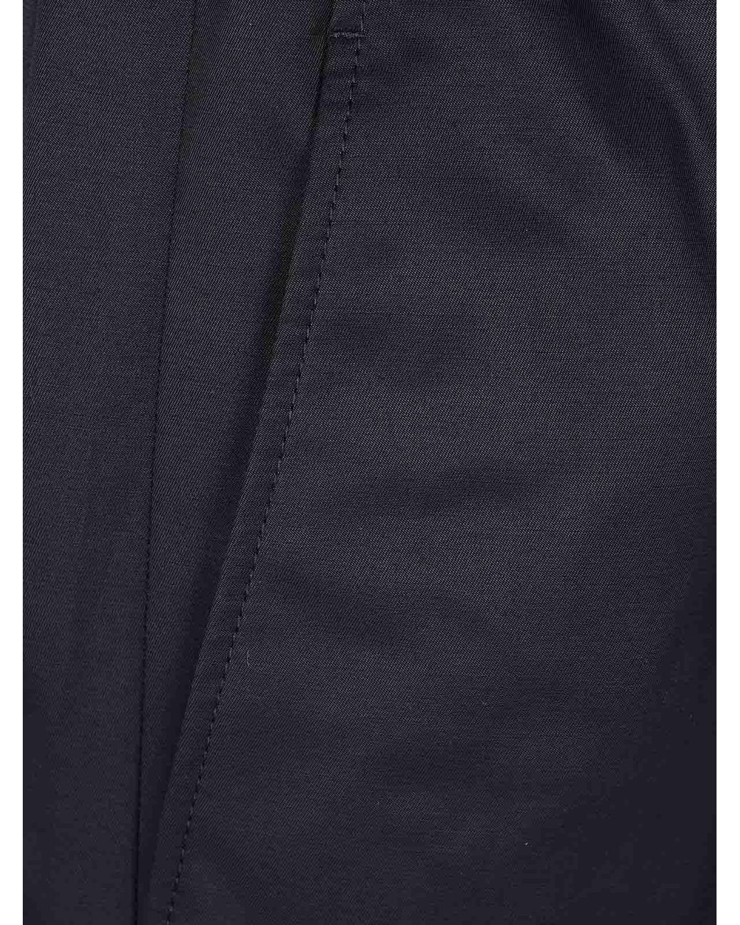 Lanvin Black Elasticated Waist Trousers for men