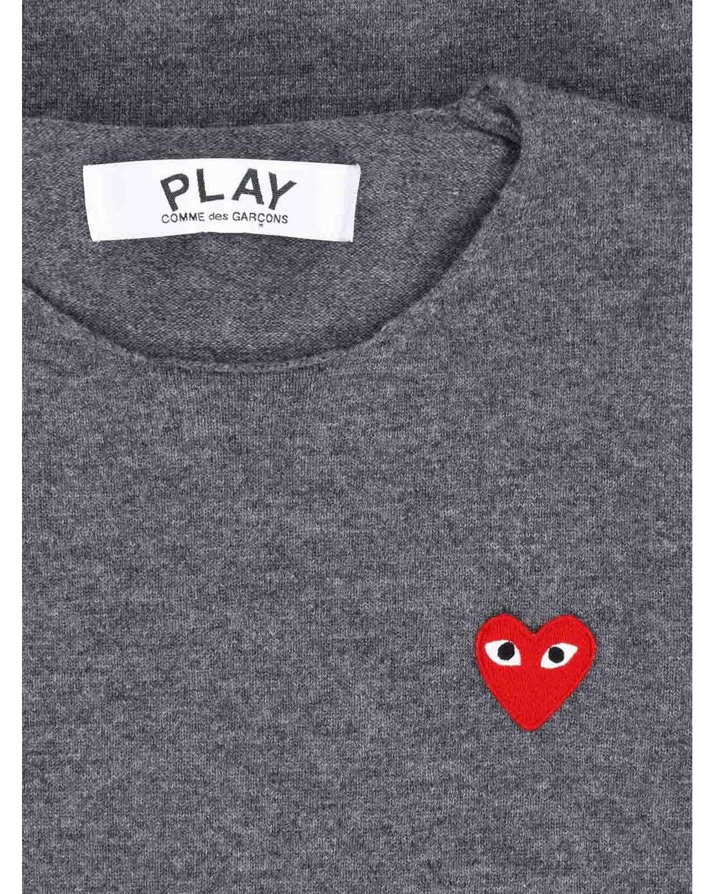 COMME DES GARÇONS PLAY Blue Wool Sweater for men