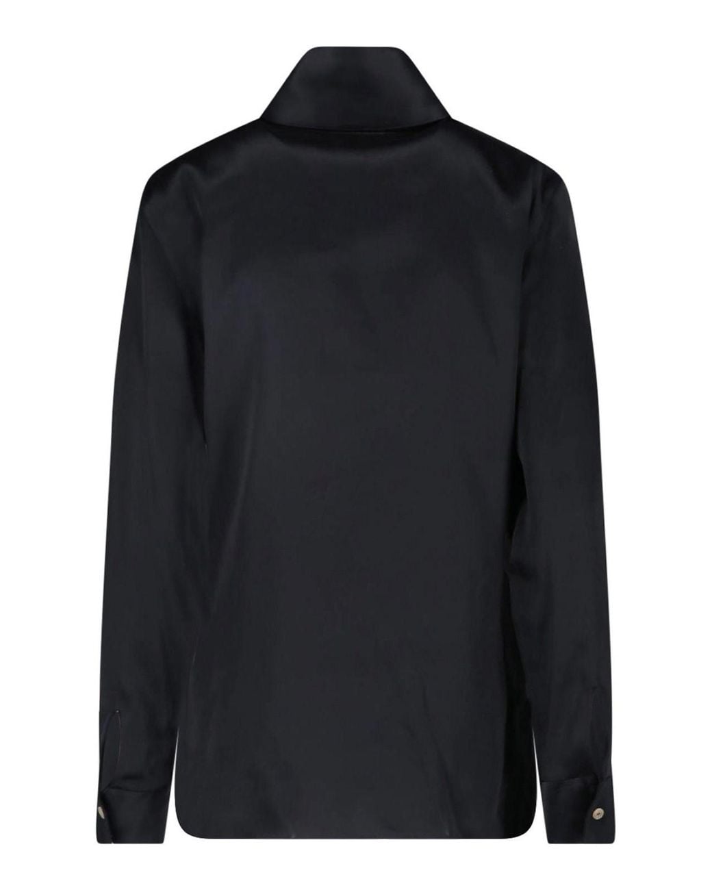 Khaite Black Satin Shirt