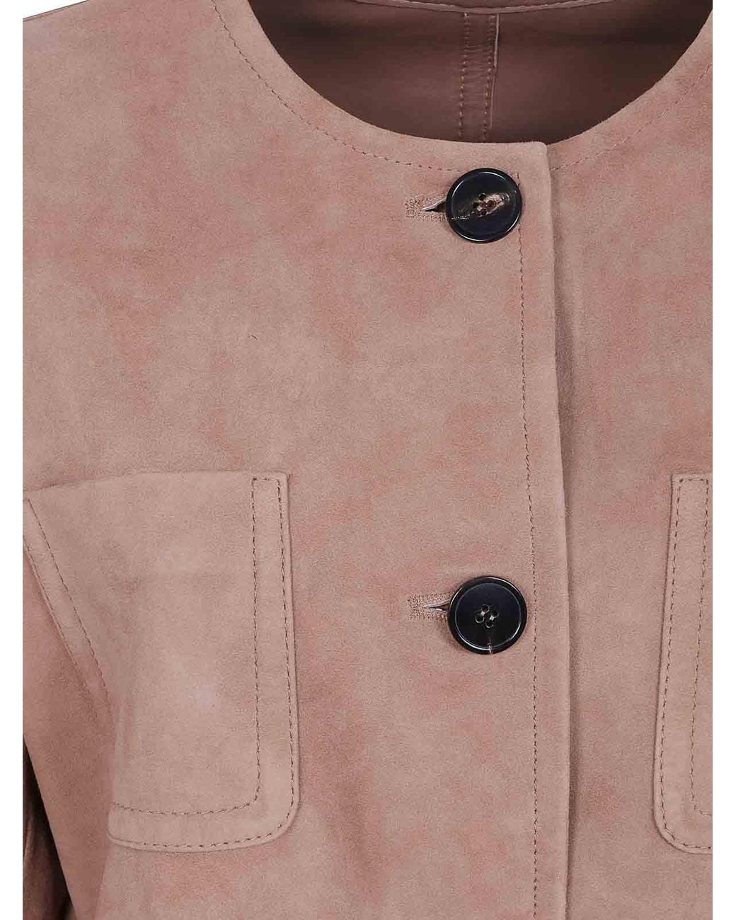 Max Mara Pink Mst Boemia Suede Jacket