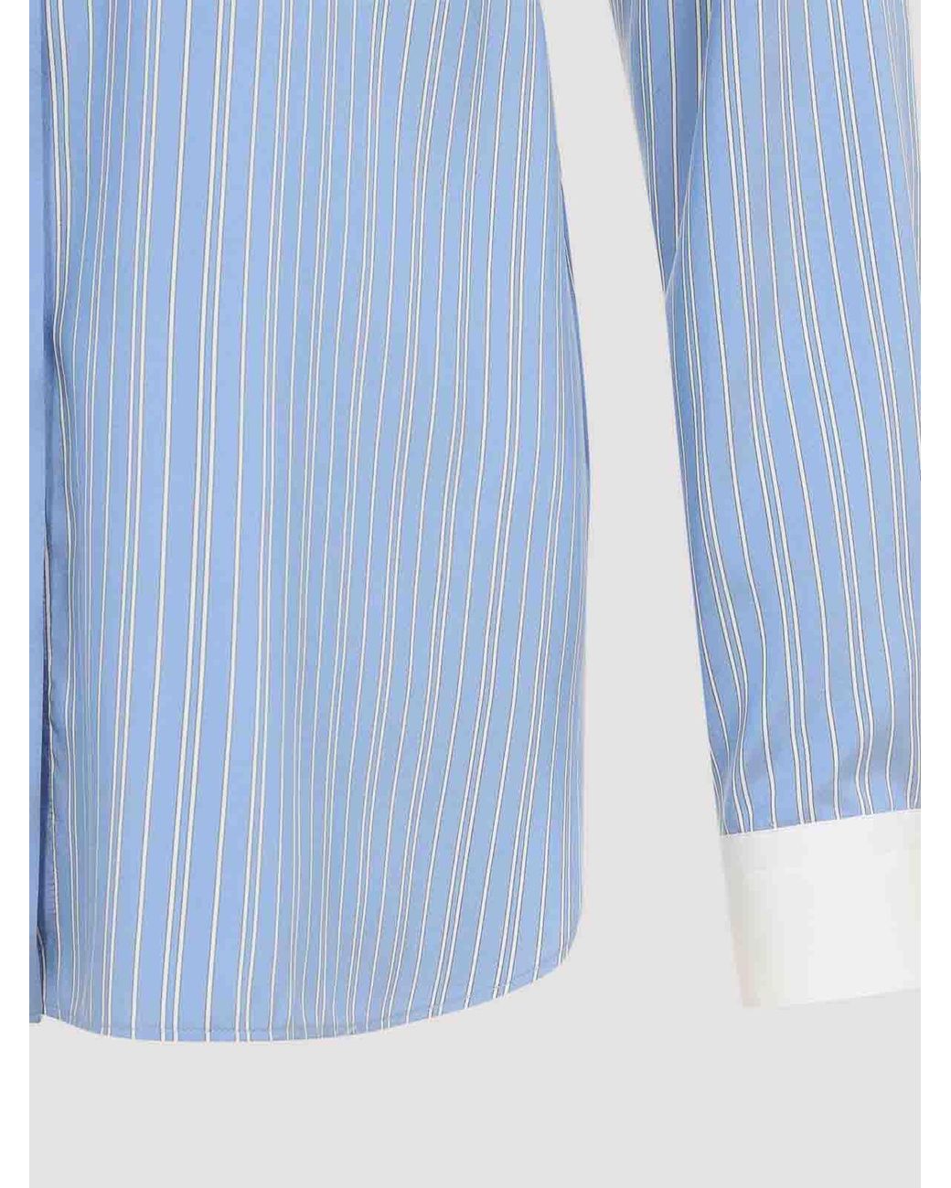 Tom Ford Blue Striped Silk Shirt