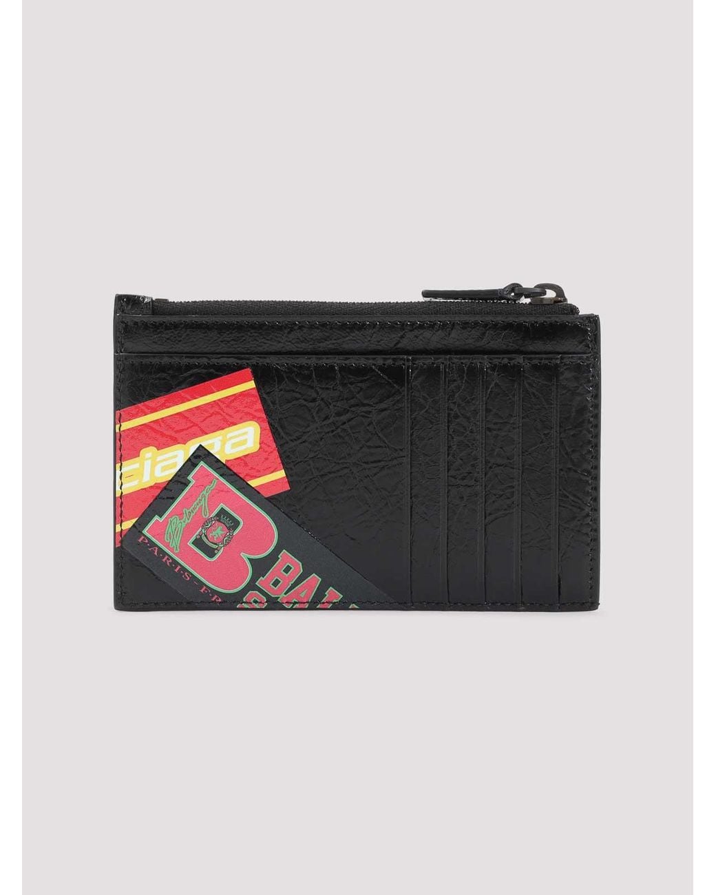 Balenciaga White Cash Long Coin Card Holder for men