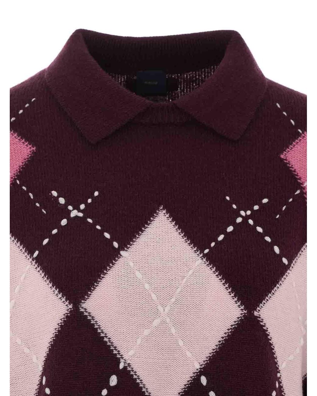 Pinko Purple Polo Sweater