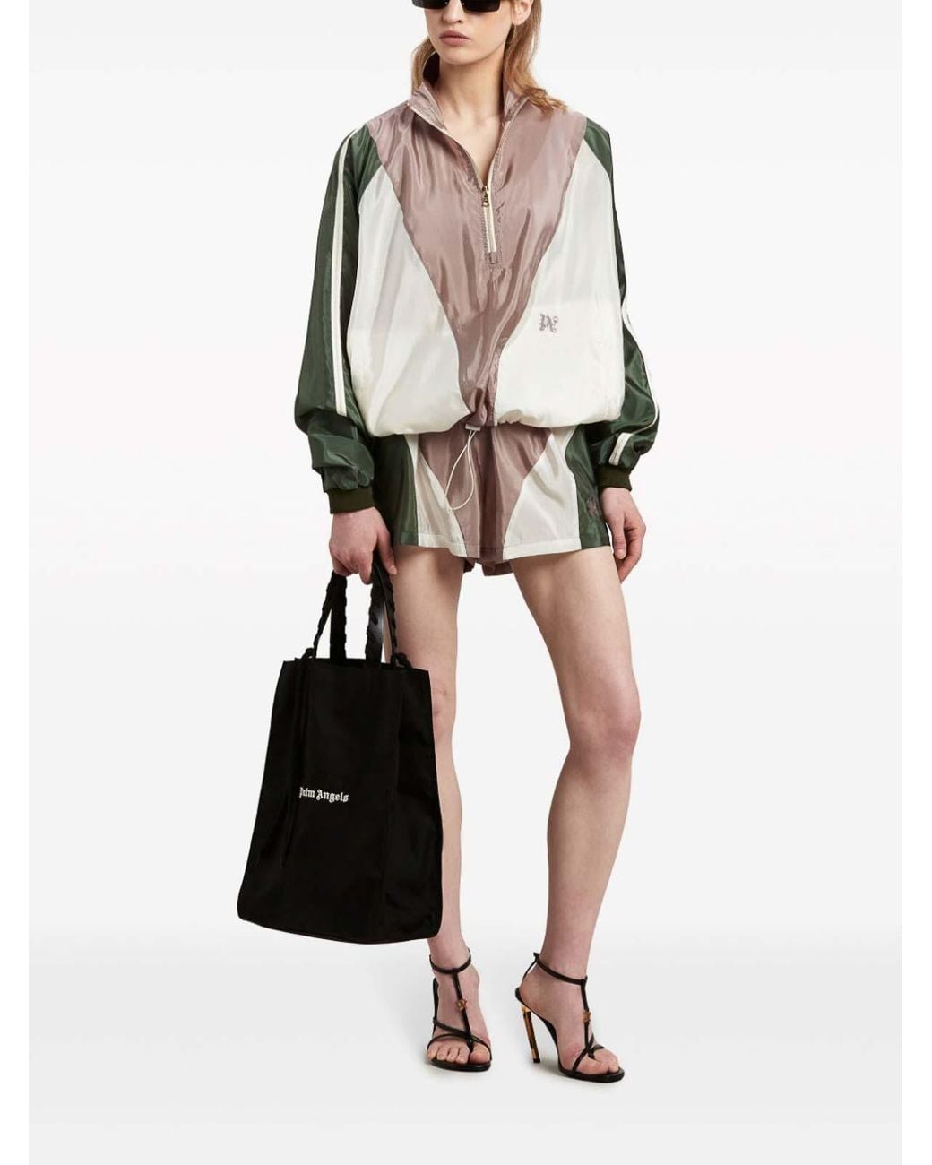 Palm Angels Black Logo-Print Tote Bag for men