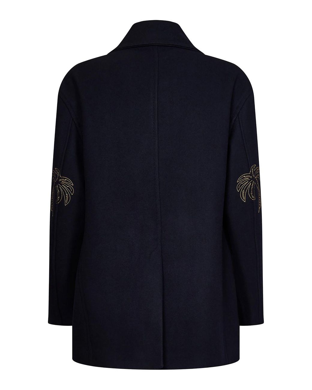 Palm Angels Blue Wool Coat for men