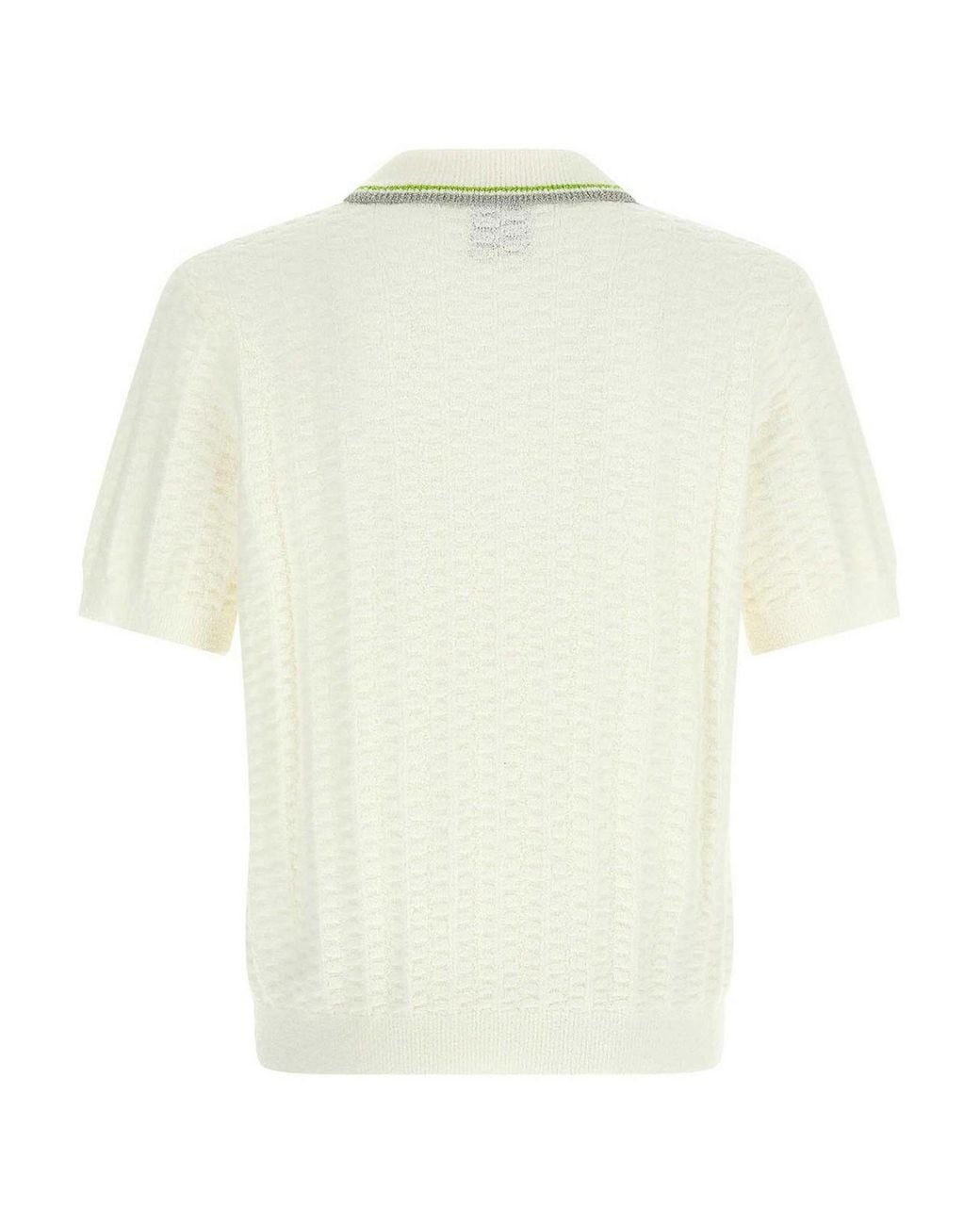 Casablanca White Tennisboucl Polo Shirt for men