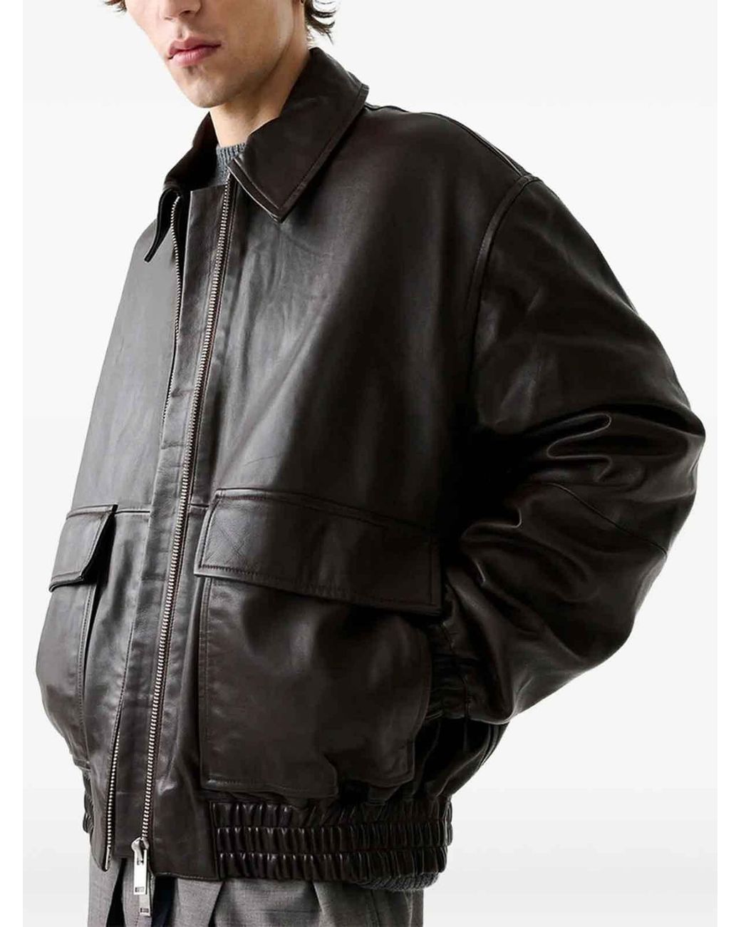 Studio Nicholson Brown Leather Outerwear for men