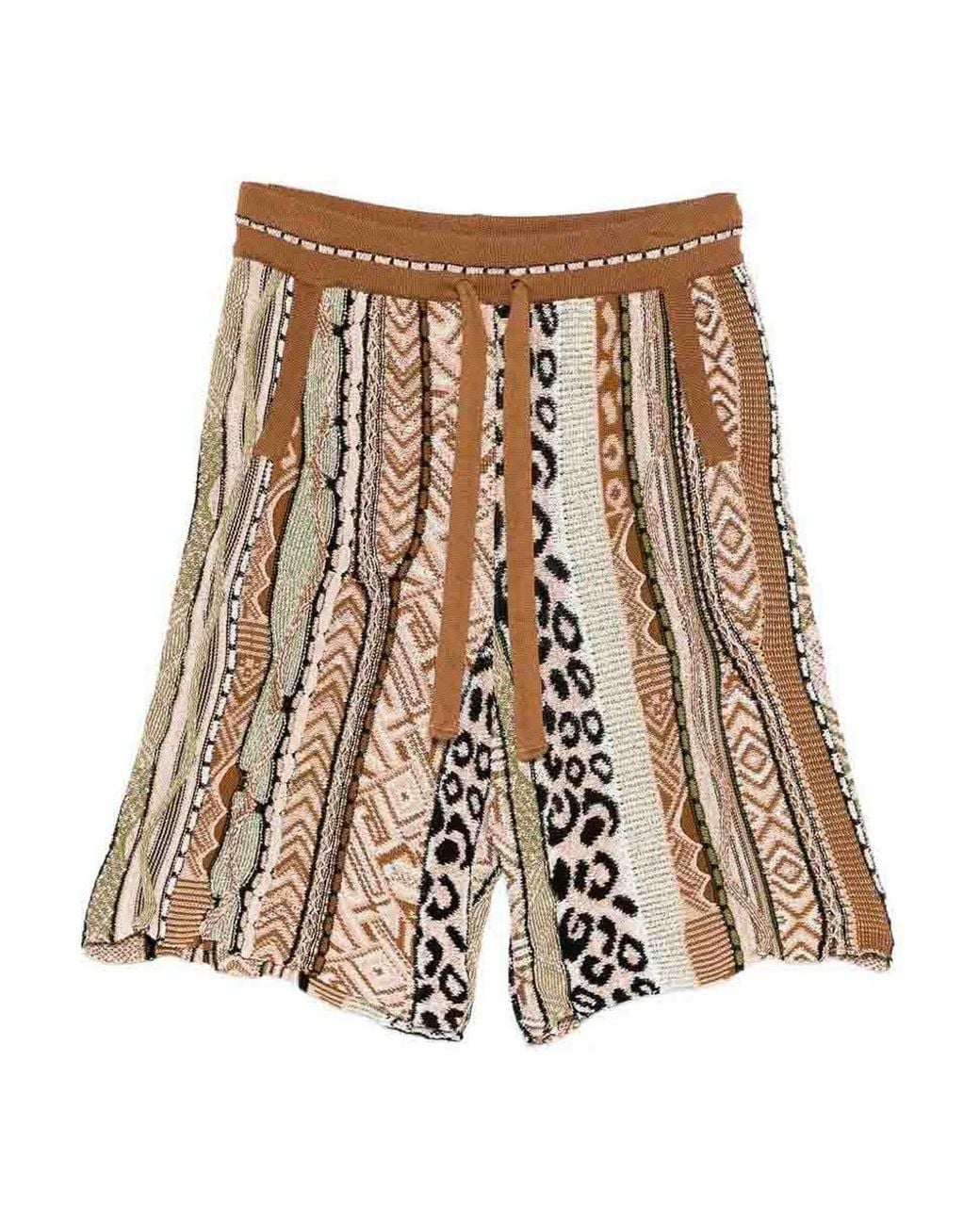Laneus Natural Knitted Shorts for men