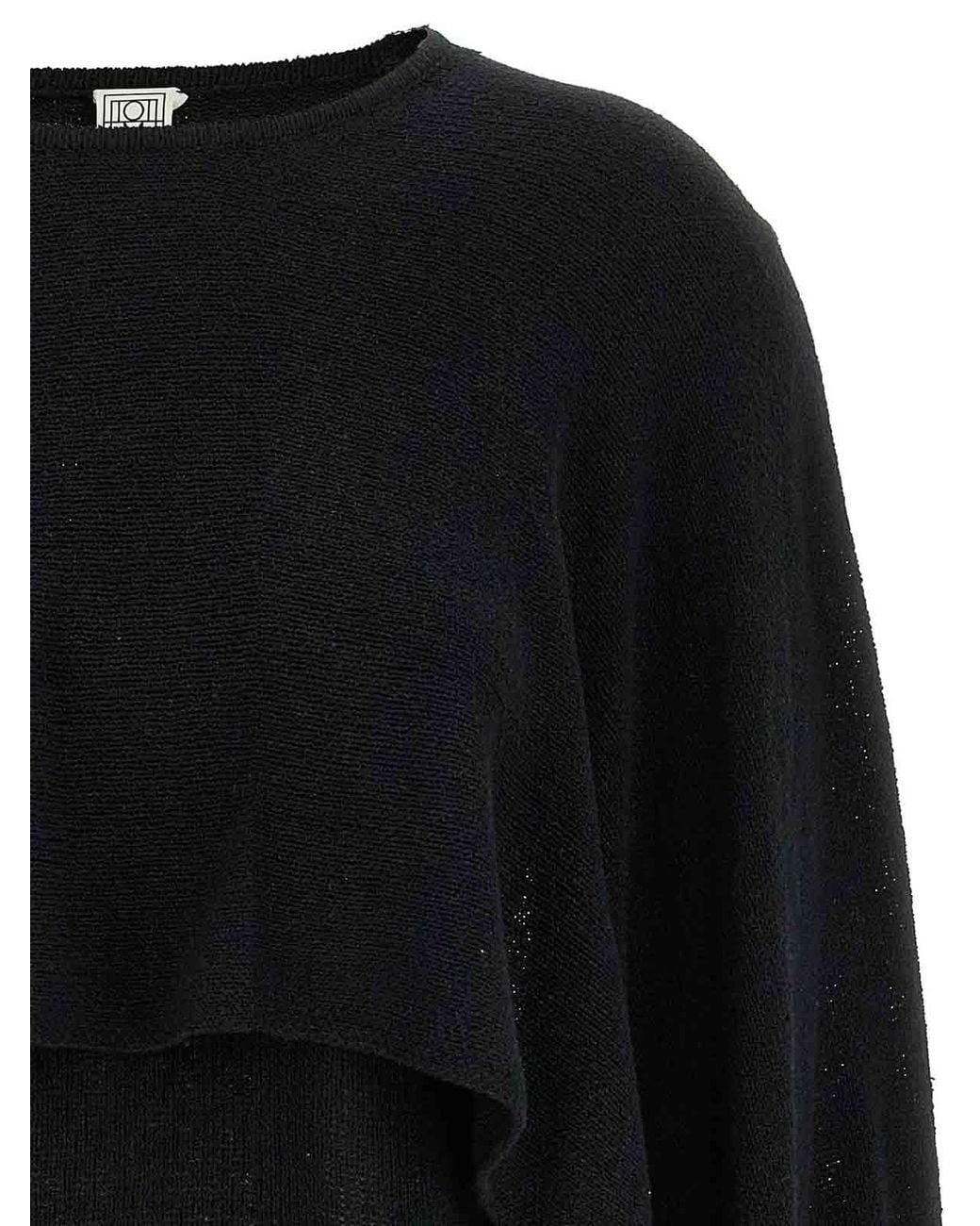 Totême Black Cape Jumper