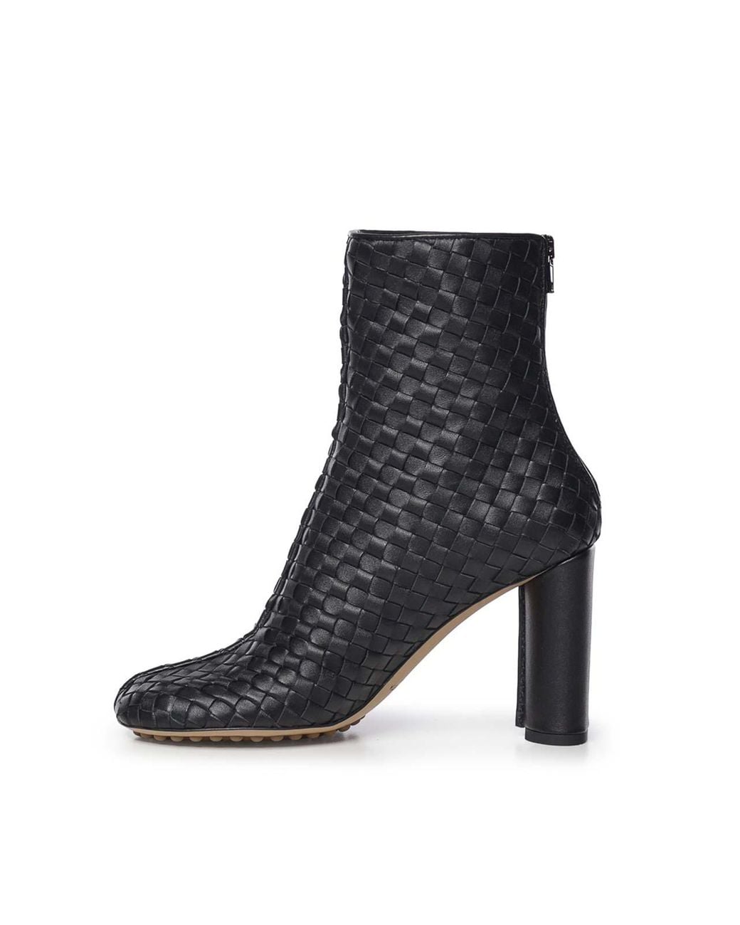 Bottega Veneta Black Cherry Nappa Leather Ankle Boots