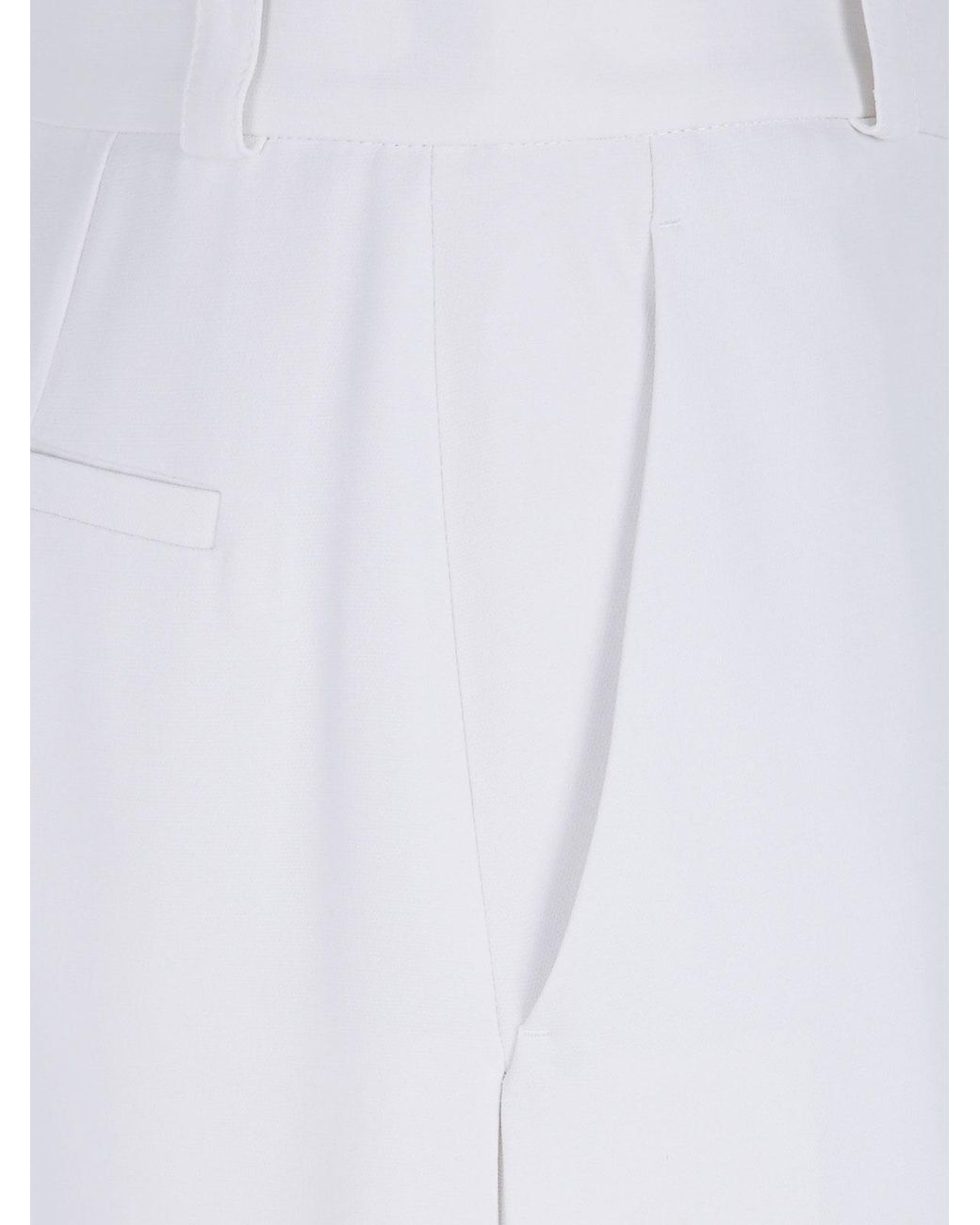 Giorgio Armani White Wide Leg Trousers