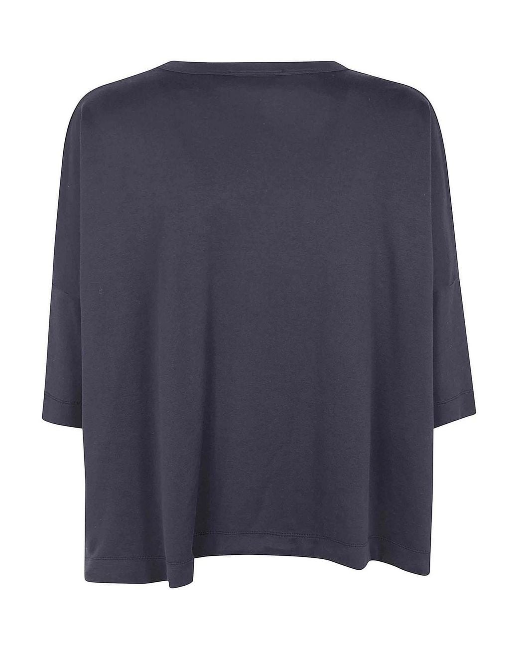 Shirt C-zero Blue Oversized Round Neck Coulisse T-Shirt